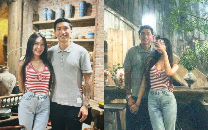 Hình ảnh của Doãn Hải My và Đoàn Văn Hậu cách đây một năm về trước. Ảnh: FBNV