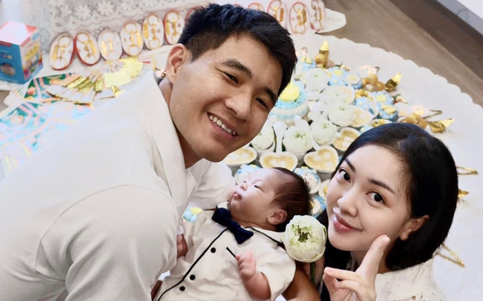 Gia đình Hà Đức Chinh tổ chức tiệc đầy tháng cho con đầu lòng Ảnh 2