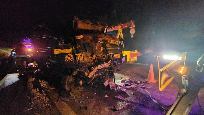 Hiện trường vụ tai nạn giao thông. Ảnh: báo Phụ nữ TP.HCM