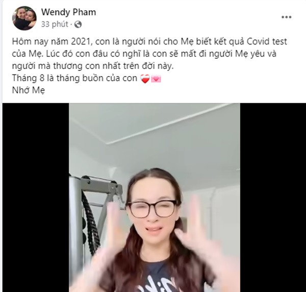 Con gái Phi Nhung đăng 1 đoạn video về mẹ, nghẹn ngào nhớ thương. 