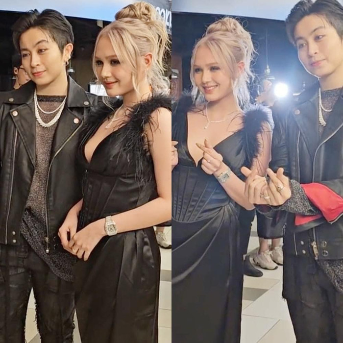 Gil Lê và Xoài Non tại một sự kiện đầu năm 2024. 