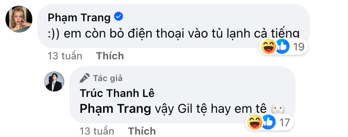 Xoài Non bị Gil Lê 'chất vấn' vì cũng lơ đãng giống hệt bản thân. Ảnh: Chụp màn hình