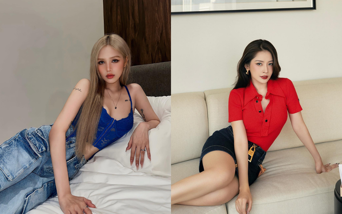 Nhờ sở hữu gương mặt đường nét hoàn hảo, hai người tình tin đồn của Gil Lê đều chọn tông trang điểm nhấn đậm phần mắt khiến nhan sắc trở nên thu hút hơn. 