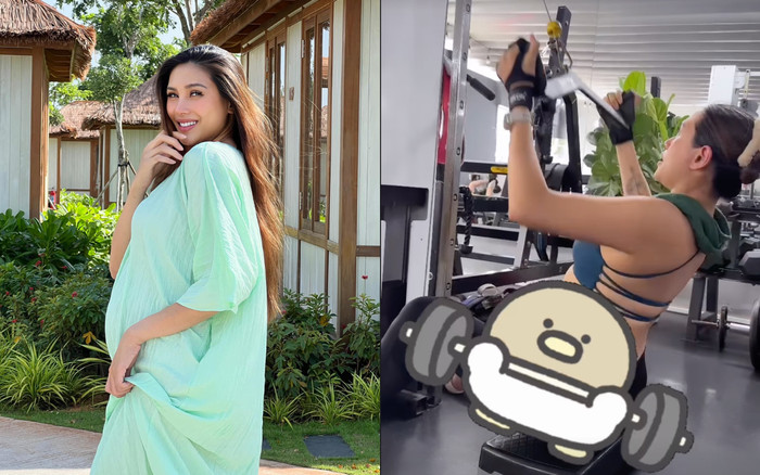 Hé lộ lí do Võ Hoàng Yến đam mê tập gym bất chấp sắp sinh con Ảnh 2