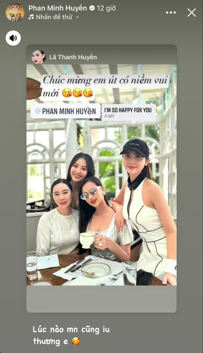 Lã Thanh Huyền chúc mừng Huyền Lizzie có niềm vui mới