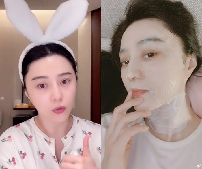 Phạm Băng Băng rất mê việc đắp mặt nạ.