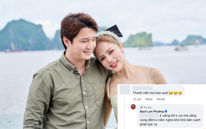 Bà xã không quên 'bóc mẽ' Huỳnh Anh.