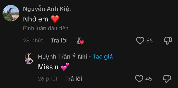 Bạn trai nhớ Ý Nhi khi nhìn thấy cô qua những video trên mạng xã hội. 