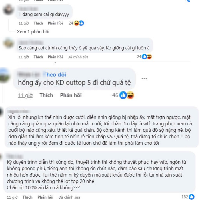 Phản ứng của khán giả về phần thi của Kỳ Duyên. 