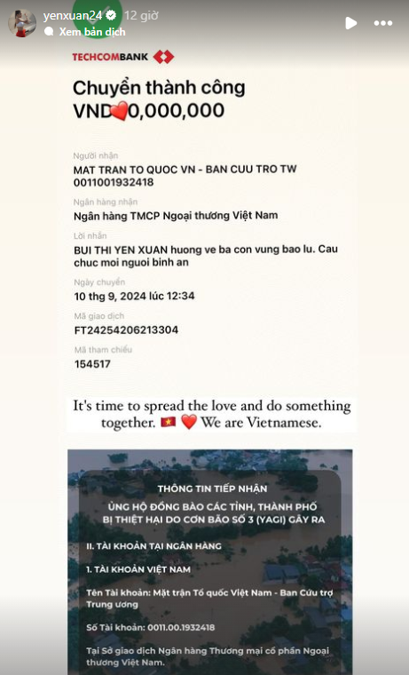 Vợ Đặng Văn Lâm không tiết lộ số tiền đã quyên góp.