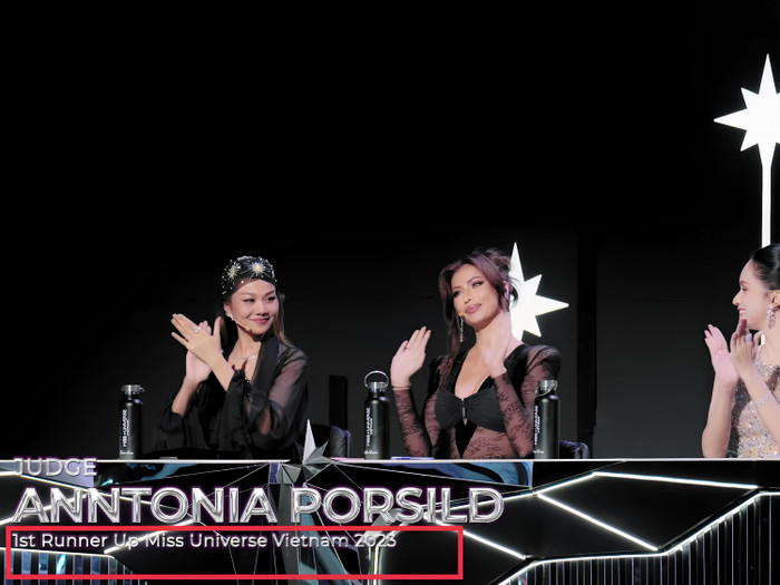 Trong tập phát sóng thứ 3 của chương trình Miss Universe Vietnam 2024, Anntonia Porsild cũng bị sai danh hiệu.