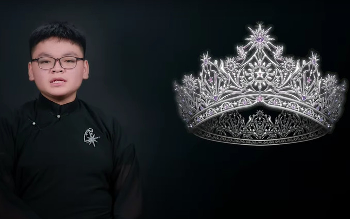 Vương miện của Miss Universe Vietnam 2024 do cậu bé 13 tuổi thiết kế Ảnh 2