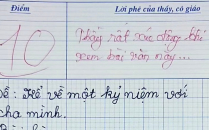Bài văn kể kỉ niệm với bố nhận điểm 10, dòng cuối sao mà xót xa Ảnh 2