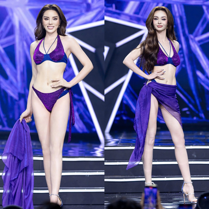 Nguyễn Cao Kỳ Duyên (trái) có vẻ sẽ gặp nhiều khó khăn trong chặng hành trình chinh phục vương miện Miss Universe Vietnam khi gặp đối thủ mạnh như MLee.