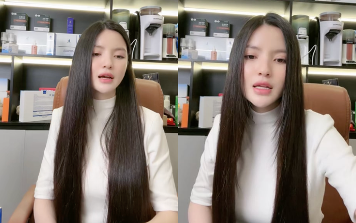 Vợ Quang Hải xoã mái tóc dài, trang điểm nhẹ và tập trung làm việc cao độ trong buổi làm việc diễn ra vào tối ngày 12/9. Ảnh: Chụp màn hình