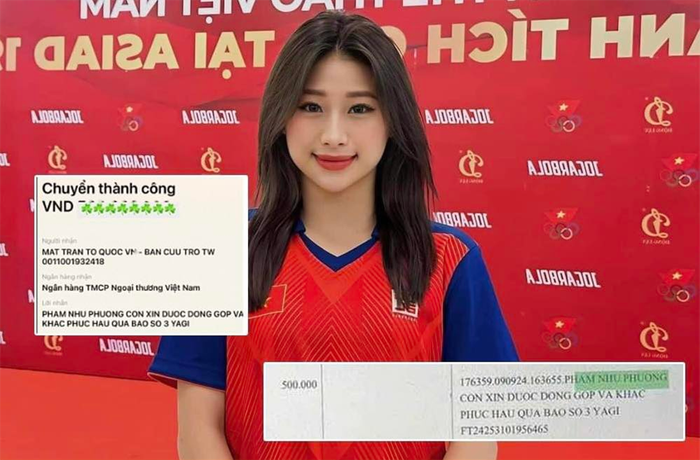 Vận động viên Phạm Như Phương (Louis Phạm) đang gây tranh cãi trên mạng xã hội về chuyện số tiền trên bill chuyển tiền từ thiện nghi vấn không khớp với thực tế. 