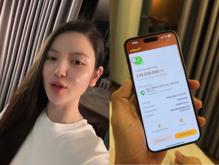 Vợ Quang Hải chuyển 250 triệu tiền bán xe cho quỹ Mặt trận Tổ quốc Việt Nam.