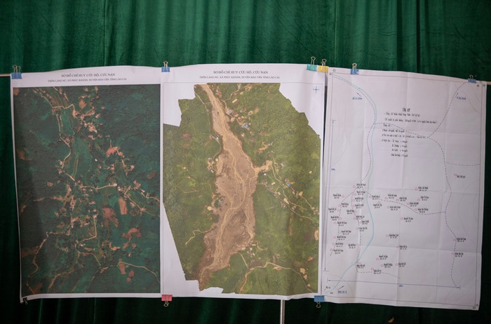 Khoảnh khắc trước và sau khi Làng Nủ bị san bằng.