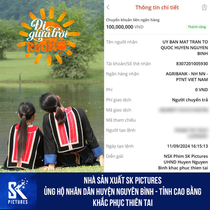 Nhà sản xuất phim Đi Giữa Trời Rực Rỡ chung tay hỗ trợ nhân dân ở bối cảnh chính của phim.