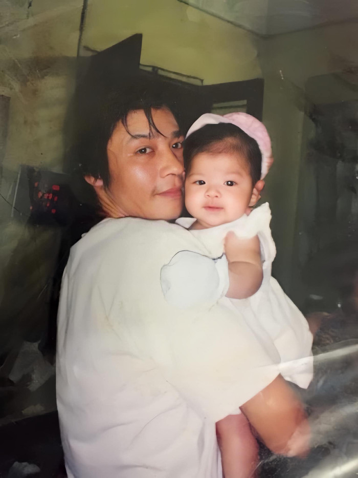 Võ Hoài Anh hồi nhỏ và ba.