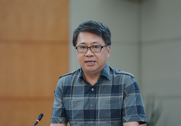 Ông Nguyễn Thành Hưng – Giám đốc Sở Xây dựng Hải Phòng phát biểu tại Hội nghị. Ảnh: Báo điện tử ĐCS