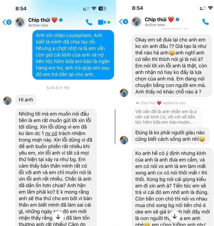 Louis Phạm bị bạn trai cũ tố quỵt tiền