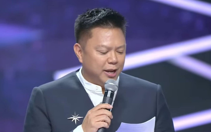 Chủ tịch Miss Univere Vietnam cùng bài phát biểu.