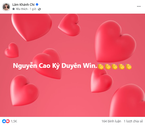 Ca sĩ Lâm Khánh Chi là người hết mình cổ vũ Kỳ Duyên suốt chặng đường tại Miss Universe Vietnam.