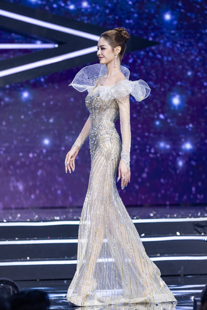Ca sĩ Mlee dừng chân tại top 5 Miss Universe Vietnam 2024. 
