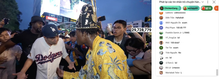 Buổi livestream trên kênh của IshowSpeed thu hút đông đảo người xem.