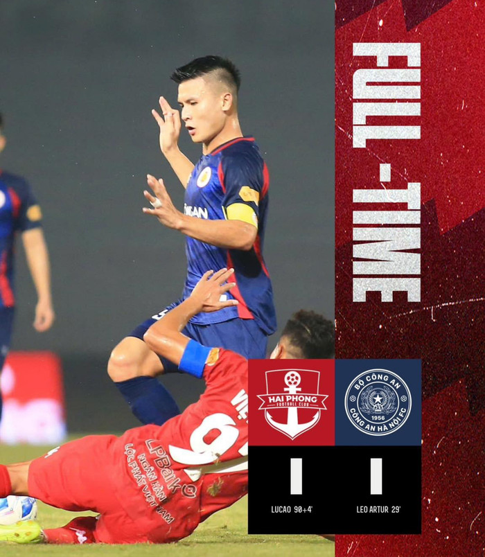 Quang Hải có màn trình diễn ấn tượng trong trận đấu của CLB CAHN và CLB Hải Phòng Ảnh: CLB CAHN