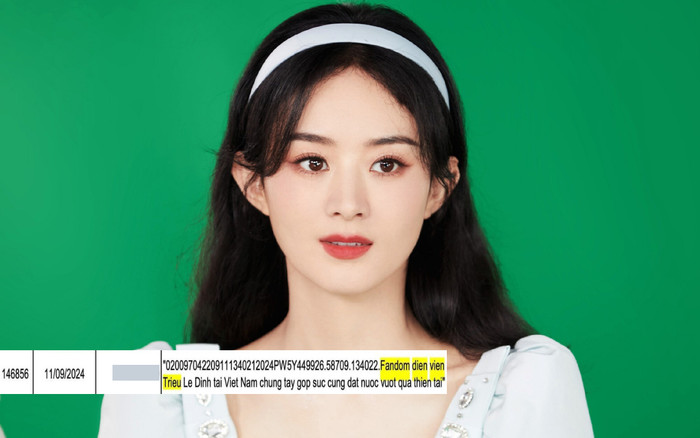 Thông báo ủng hộ bão lũ hơn 40 triệu, kết quả sao kê của fan Triệu Lệ Dĩnh thế nào? Ảnh 2