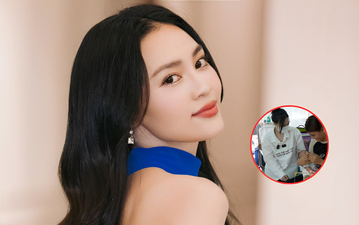 Đi phát quà cho trẻ em, thái độ và trang phục của Ninh Dương Lan Ngọc trở thành tâm điểm Ảnh 2