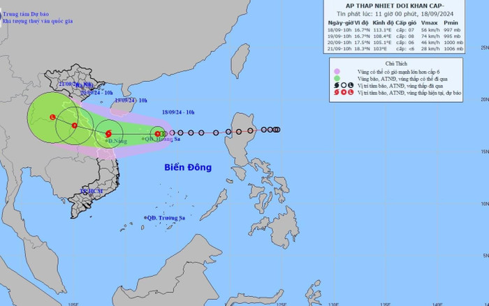 Miền Trung mưa trắng trời, áp thấp nhiệt đới mạnh lên thành bão số 4 trong vòng 24 giờ tới Ảnh 2