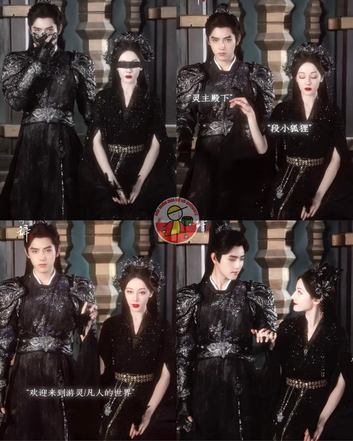 Tạo hình trang phục đen khiến cho Địch Lệ Nhiệt Ba già đi mấy tuổi. Cư dân mạng còn so sánh cô với mẹ kế Lọ Lem trong cổ tích - Maleficent. Ảnh: Hội buôn dưa đổ vỏ Cbiz.