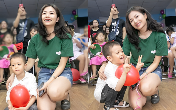 Nhóc tỳ nhà Kiều Anh có vẻ ngoài đáng yêu, thừa hưởng nét đẹp của mẹ.