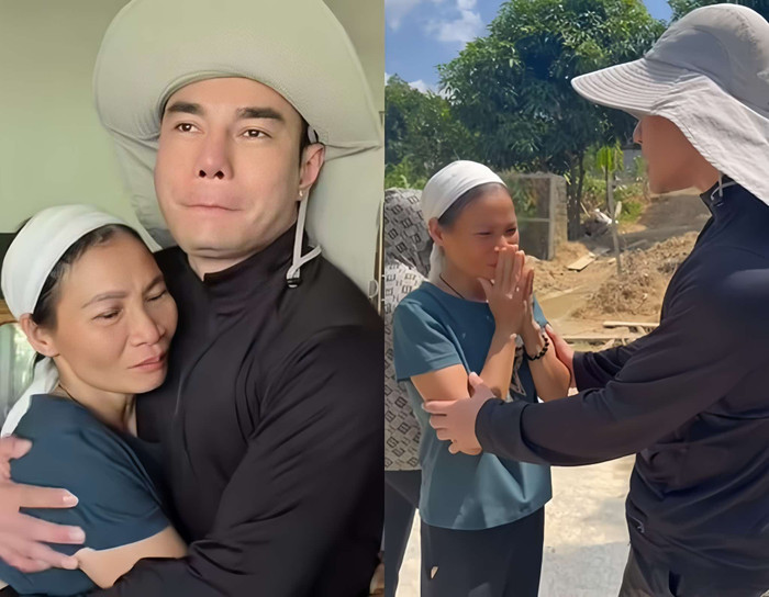 Lê Dương Bảo Lâm kêu gọi quyên góp trên livestream, được trăm mấy chục triệu giúp người dân xây lại nhà sau bão. 