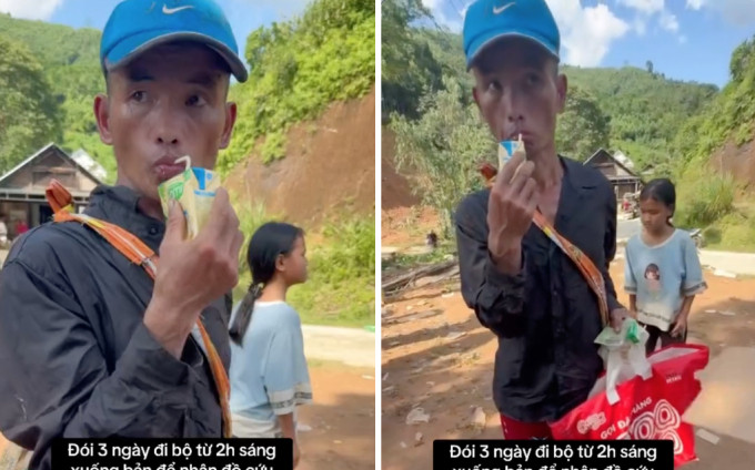 Người đàn ông vùng lũ đói 3 ngày, uống hộp sữa đến mức sặc khiến 1.3 triệu người xót xa Ảnh 2