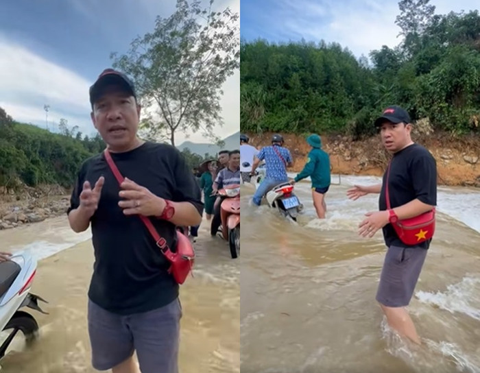 Nghệ sĩ Quang Thắng chia sẻ hành trình đến nơi cứu trợ bà con chịu ảnh hưởng vì bão sổ.