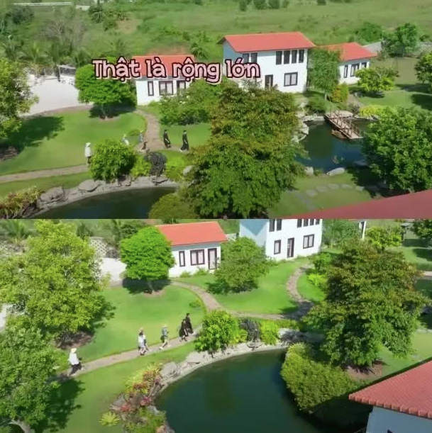 Toàn cảnh ngôi biệt thự sân vườn nghìn m2 với giá trị khoảng 70 tỷ đồng của Trường Giang. 