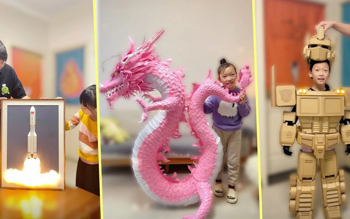 Ông bố tự chế đồ chơi 'khủng' để giúp con hết nghiện điện thoại, hút hàng triệu lượt xem Ảnh 2