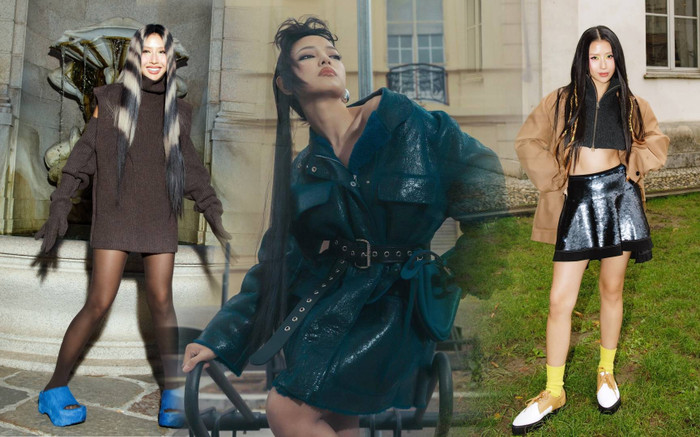 Châu Bùi - Quỳnh Anh Shyn 'ngầu' thế nào khi dự tuần lễ thời trang quốc tế? Ảnh 2