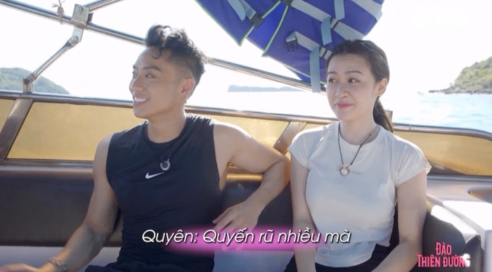 Quyên Qui và DJ Wukong hẹn hò lãng mạn sau khi giành chiến thắng ở trò chơi. 