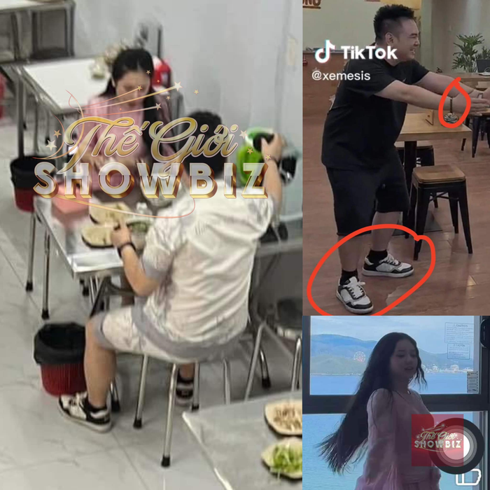 Khoảnh khắc chồng cũ Xoài Non nghi vấn đi du lịch cùng bạn gái mới đang gây xôn xao mạng xã hội. (Ảnh: Hà My/Mem Thế Giới Showbiz).