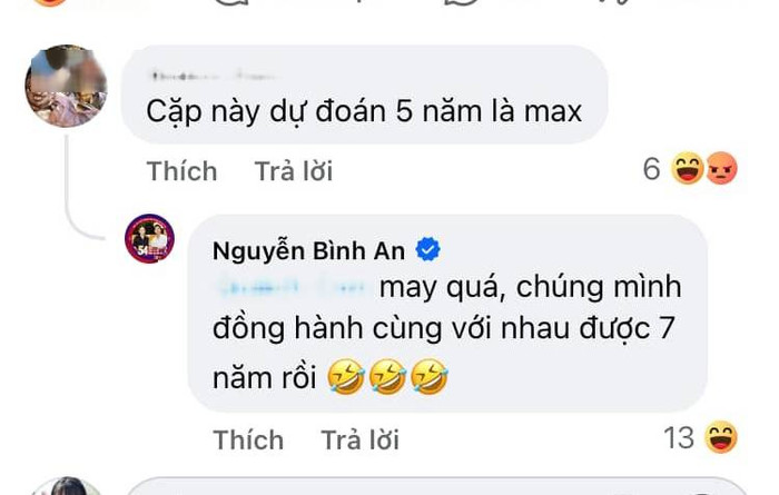 Bình An khéo léo đối đáp với dân mạng.