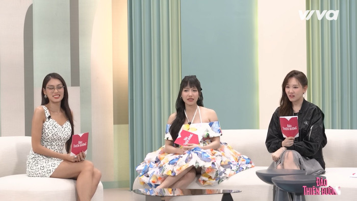 Diệu Nhi phải thốt lên 'Bùng binh tình cảm này căng thẳng quá' khi theo dõi buổi hẹn hò của các người chơi.