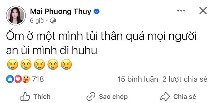 Tình trạng đáng lo của Mai Phương Thúy Ảnh 1