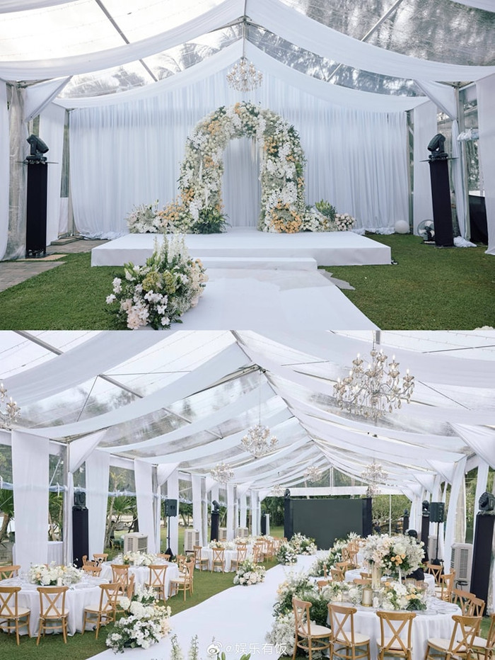 Không gian nơi tổ chức hôn lễ của nữ diễn viên đình đám xứ Đài.