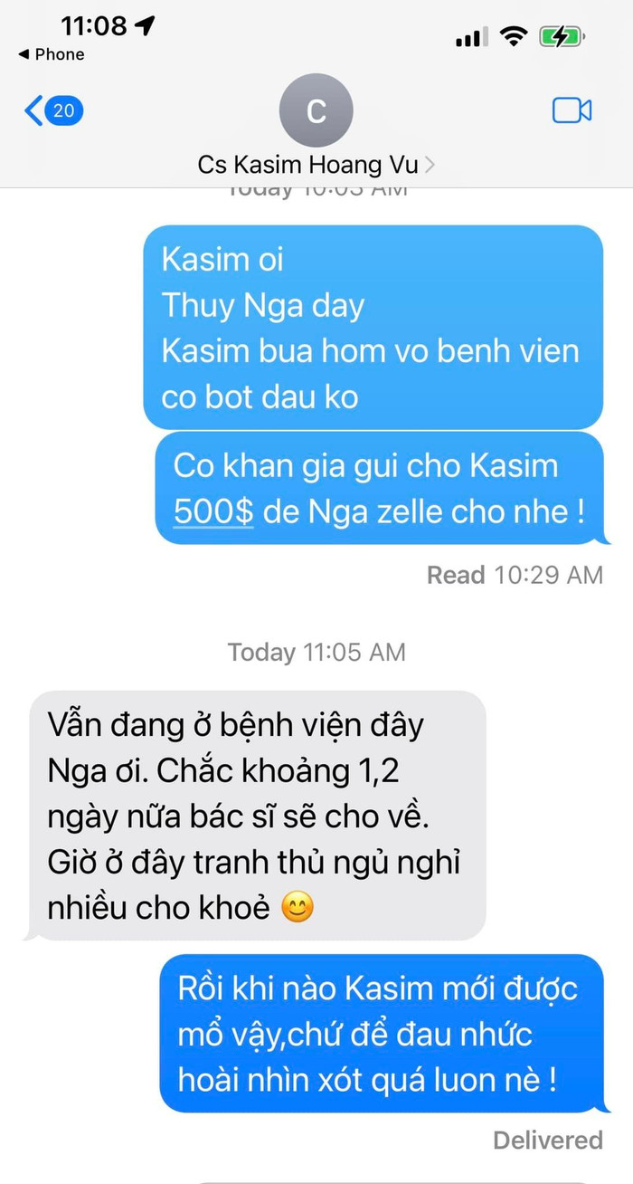 Kasim Hoàng Vũ cho biết anh sẽ được về nhà trong 1-2 ngày tới.
