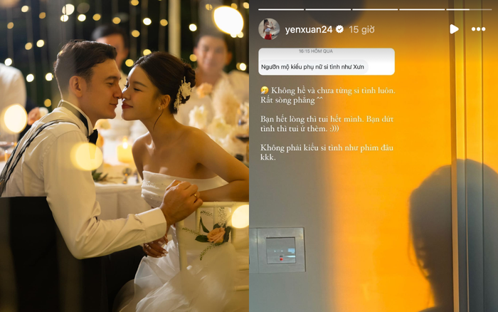 Vợ Đặng Văn Lâm có quan điểm về chuyện tình yêu một cách đầy thẳng thắn, cởi mở. Ảnh: Instagram yenxuan24